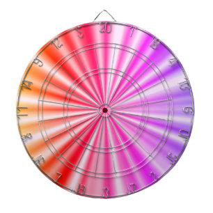 Stylish Purple Magenta Red Orange Pink Radiant Dartboard