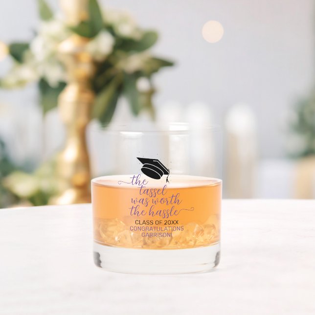 Stylish Purple The Tassel Was Worth The Hassle Whiskey Glass (Insitu (Wedding))