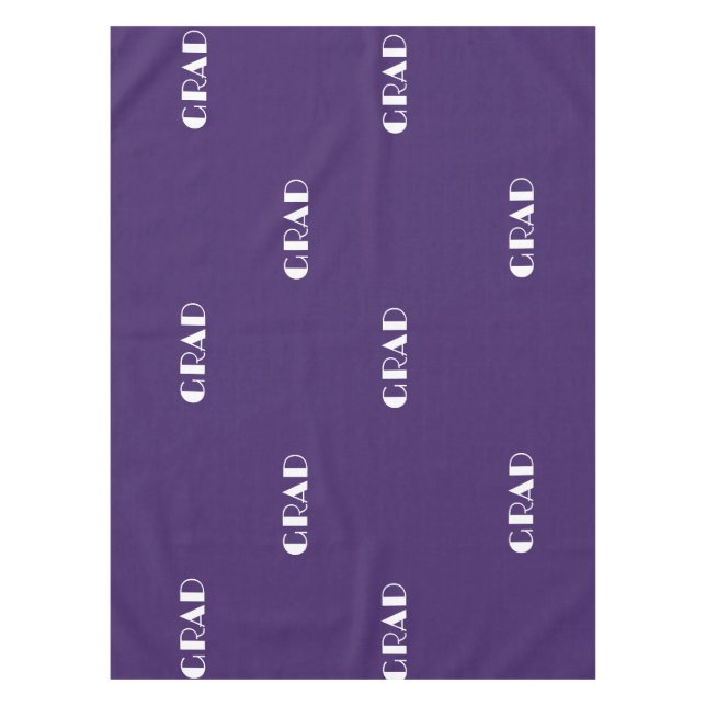 Stylish purple typography tablecloth (Front)