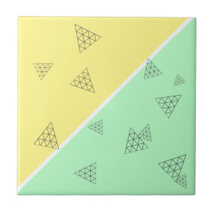 Stylish Pyramid Triangle Geometry Pastel Tile