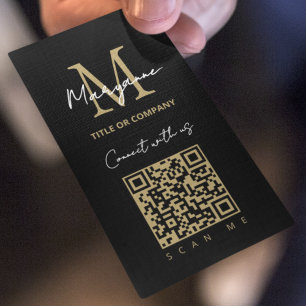Stylish QR Code Business Logo Business Card