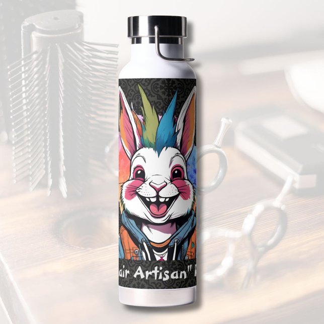 Stylish Rabbit Gifts for Hairdresser Hair Stylist Water Bottle (Stylish Rabbit Gifts for Hairdresser Hair Stylist)