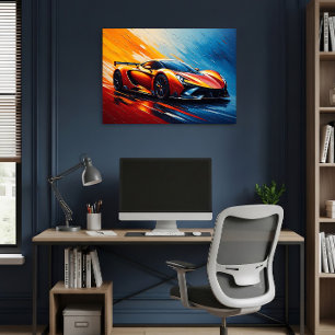 Stylish Racing Car Speed and Style Poster