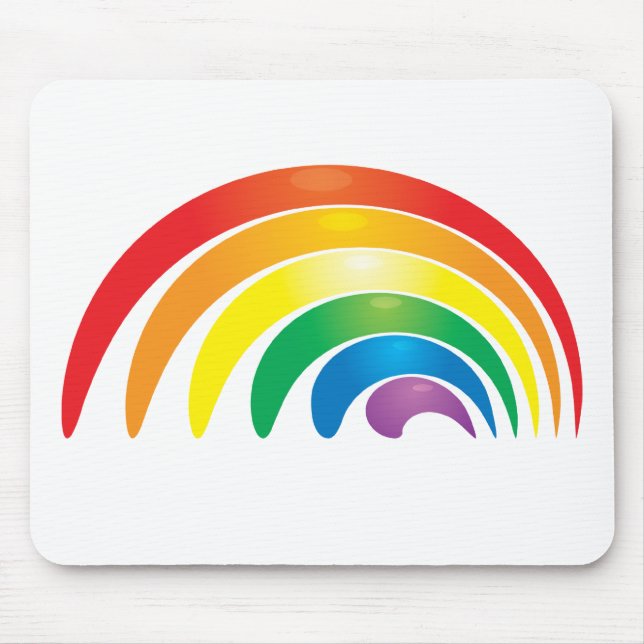 Stylish Rainbow Mouse Mat (Front)