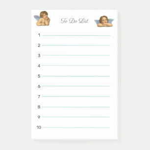 Stylish Raphael Cherubs on White Post-it Notes