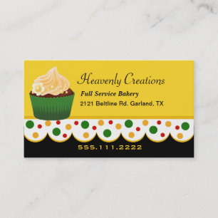 Stylish Rasta Colours Bakery Business Card