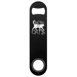 Stylish Real Men Love Cats on a black decor
