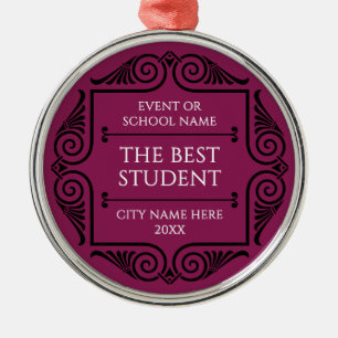 Stylish Red Achievement Recognition Business Award Metal Tree Decoration