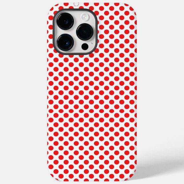 Stylish Red and white POlka dots Classy pattern Case-Mate iPhone Case (Back)