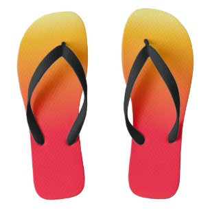 Stylish Red Black Orange Yellow Mens Summer Beach Flip Flops