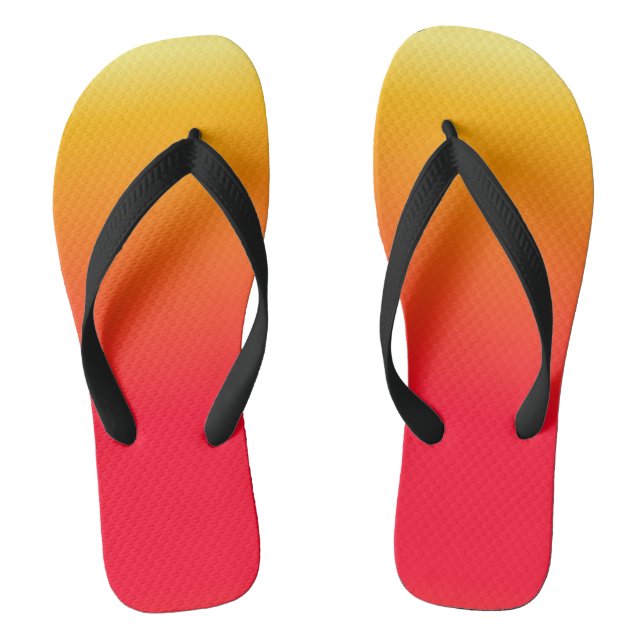 Stylish Red Black Orange Yellow Mens Summer Beach Flip Flops (Footbed)