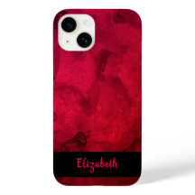 Stylish Red Black Watercolor Pattern Personalised