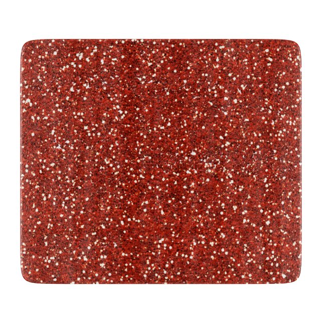 Stylish   Red Glitter Cutting Board (Front)