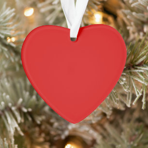 Stylish Red Heart Acrylic Ornament for Home Decor