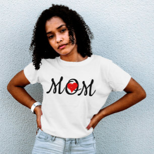 Stylish red heart Sketch : Mum's Love T-Shirt
