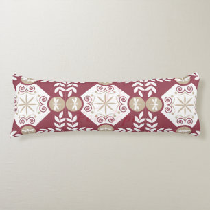 Stylish Red Ornamental Dragonfly Design Body Cushion