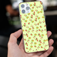 Stylish Red & pink exotic flower pattern on green
