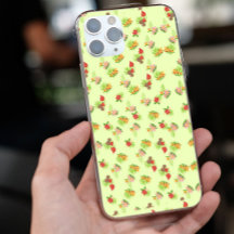 Stylish Red & pink exotic flower pattern on green