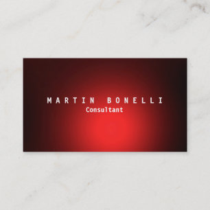Stylish Red Plain Clean Business Card