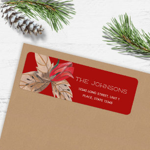 Stylish red rose Floral Holiday Christmas