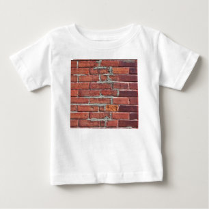 Stylish Red Textured Brick Wall Baby T-Shirt