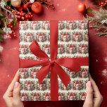 Stylish Red White Polka Dot Coquette Christmas Wrapping Paper<br><div class="desc">Capture the joy of Christmas spirit with this unique,  wrapping paper with a pretty,  red and white,  polka dot,  coquette bow wrapped around a red and white,  polka dot box,  surrounded with pinecones and holly.  Create your holly,  jolly Christmas gift giving moments this season.</div>