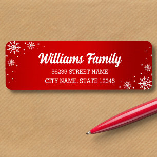 stylish red white snowflakes christmas holiday