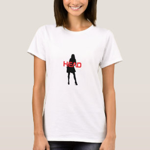 Stylish RedHead Silhouette with Bold Text T-Shirt