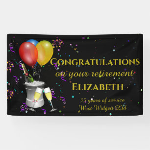 Stylish Retirement Celebration Congratulations Banner