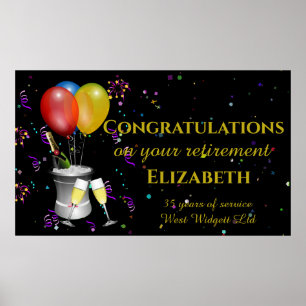 Stylish Retirement Celebrations Party sign