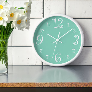 Stylish Retro 1950s Custom Colour Kitchen Clock
