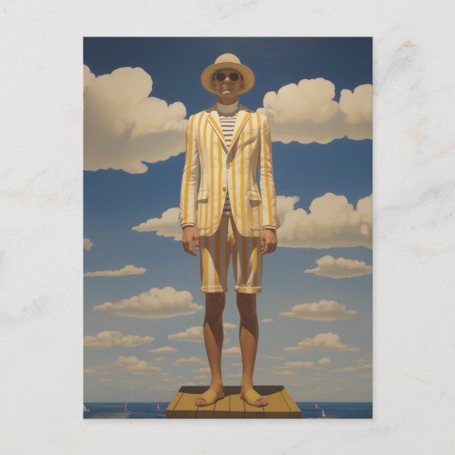 Stylish Retro Beachwear Striking Summer Fashion  Postcard (Front)