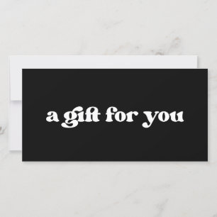 Stylish retro black & white Gift certificate