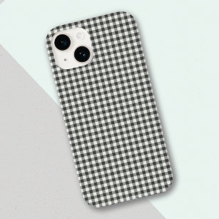 Stylish Retro Black White Gingham Plaid Pattern Case-Mate iPhone Case