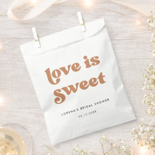 Stylish retro Brown sugar Love is sweet Favour Bags