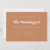 Stylish retro Brown sugar Simple Wedding