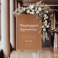 Stylish retro brown sugar Unplugged ceremony