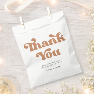 Stylish retro Brown sugar Wedding Favour Bags