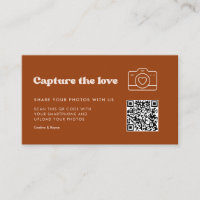 Stylish retro Burnt Orange Capture the love