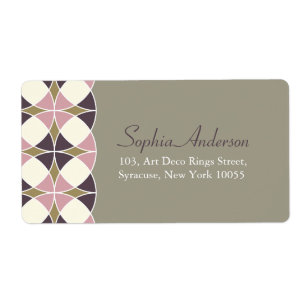 Stylish Retro Chic Art Deco Wedding Address Labels
