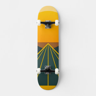 Stylish Retro Graphic Design Skateboard
