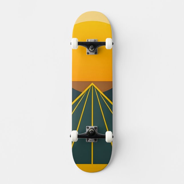 Stylish Retro Graphic Design Skateboard (Front)