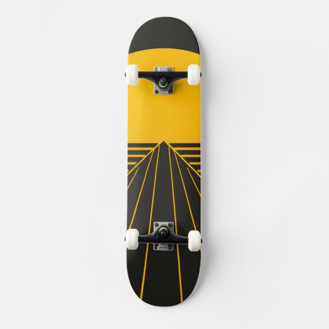 Stylish Retro Graphic Design Skateboard (Front)