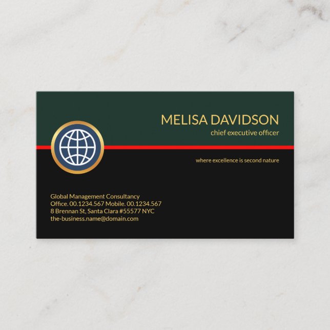Stylish Retro Layer Red Line Startup Entrepreneur Business Card (Front)