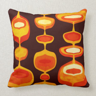 Stylish retro mod 60s 70s mod decor pillow
