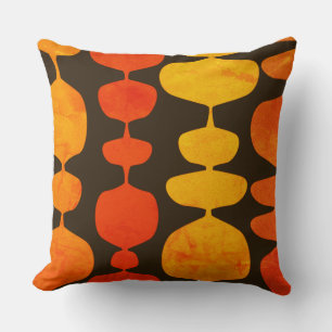 Stylish retro mod 60s 70s mod decor pillow