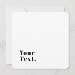 Stylish Retro Modern Lettering   Editable Black Card