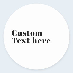 Stylish Retro Modern Lettering   Editable Black Classic Round Sticker