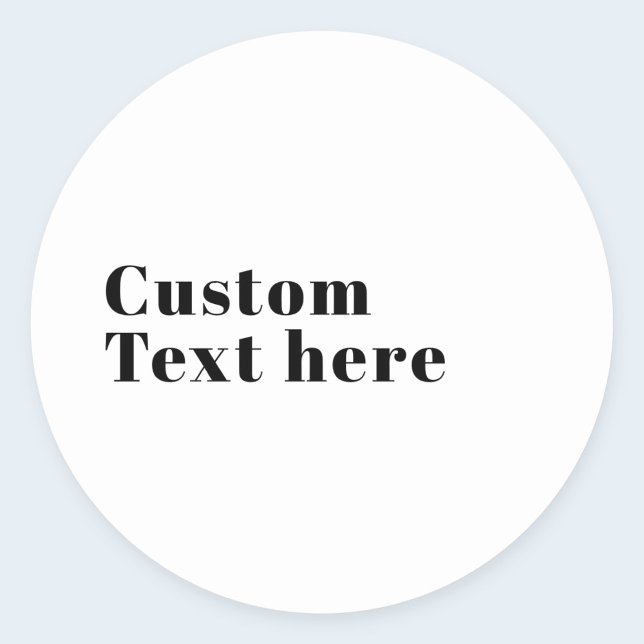 Stylish Retro Modern Lettering | Editable Black Classic Round Sticker (Creator Uploaded)