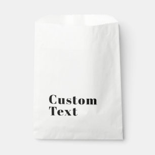 Stylish Retro Modern Lettering Editable Black Favour Bags